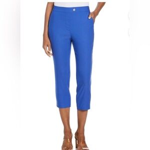 NWT Rafaella Women's Stretch Capri Pant Royal Blue Size 6
